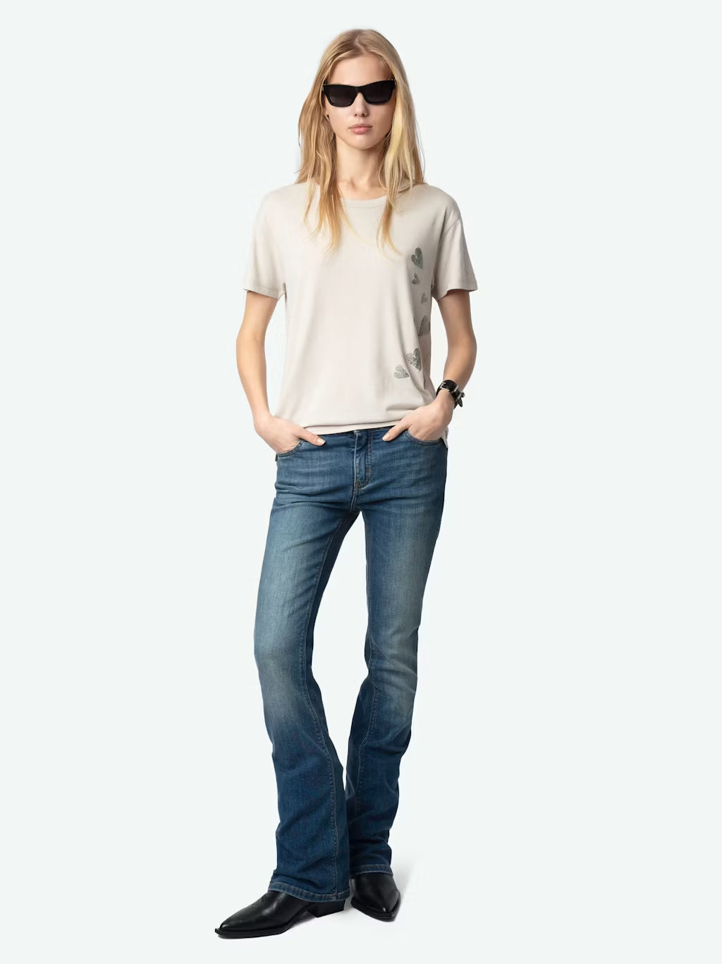 Camiseta Marta Rain Strass Heart