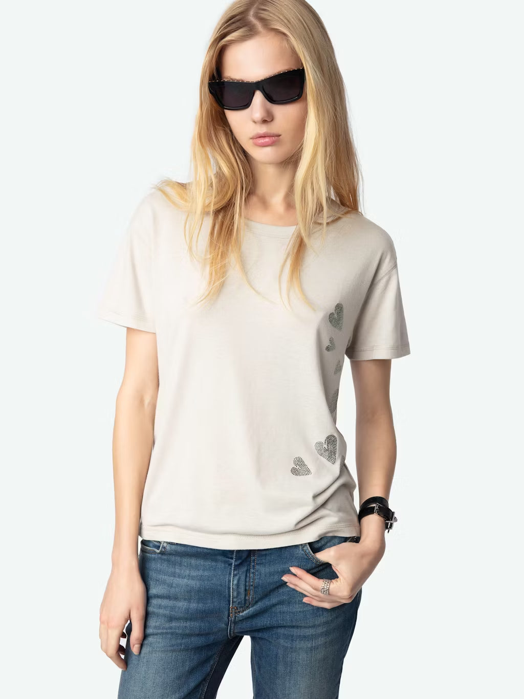 Camiseta Marta Rain Strass Heart