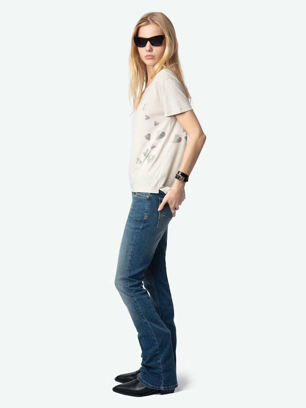 Camiseta Marta Rain Strass Heart