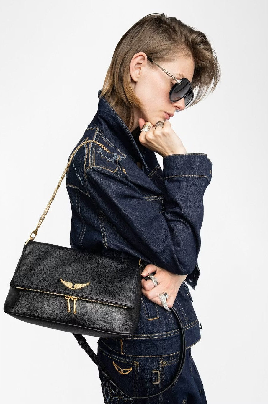 Bolso Rocky Ii Grained Leather