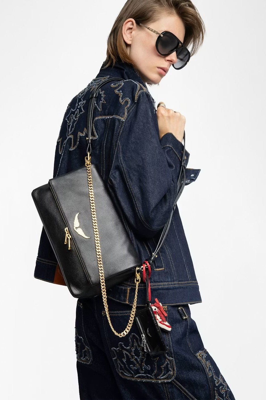 Bolso Rocky Ii Grained Leather