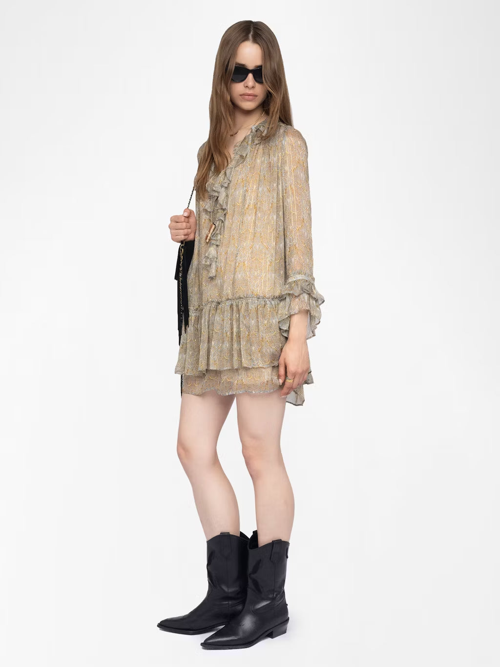 Mini Vestido Ralice Mousseline Paisley
