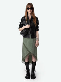 Falda Jeudie Wings De Jacquard De Seda