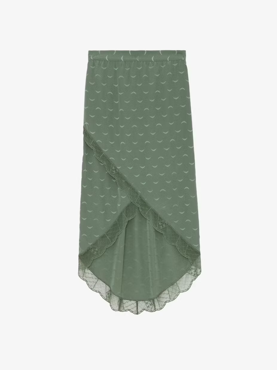 Falda Jeudie Wings De Jacquard De Seda